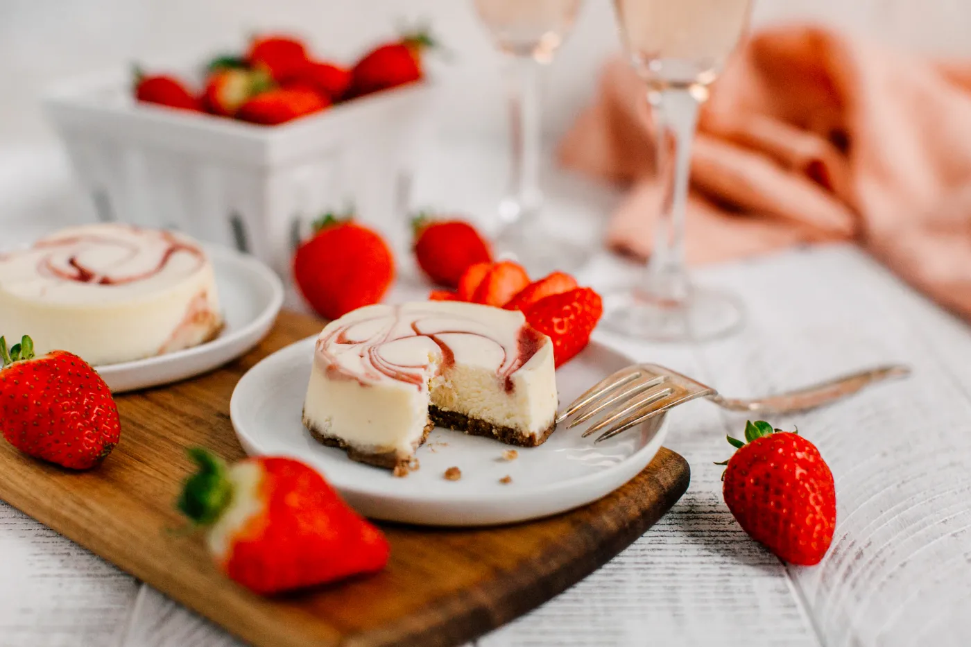 Mini serniczki Miniserniczki deser Fresh,Strawberry,Mini,Cheesecake,Dessert