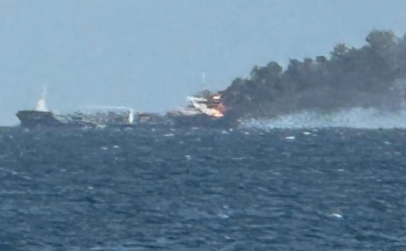 Płonie tankowiec na Morzu Bałtyckim