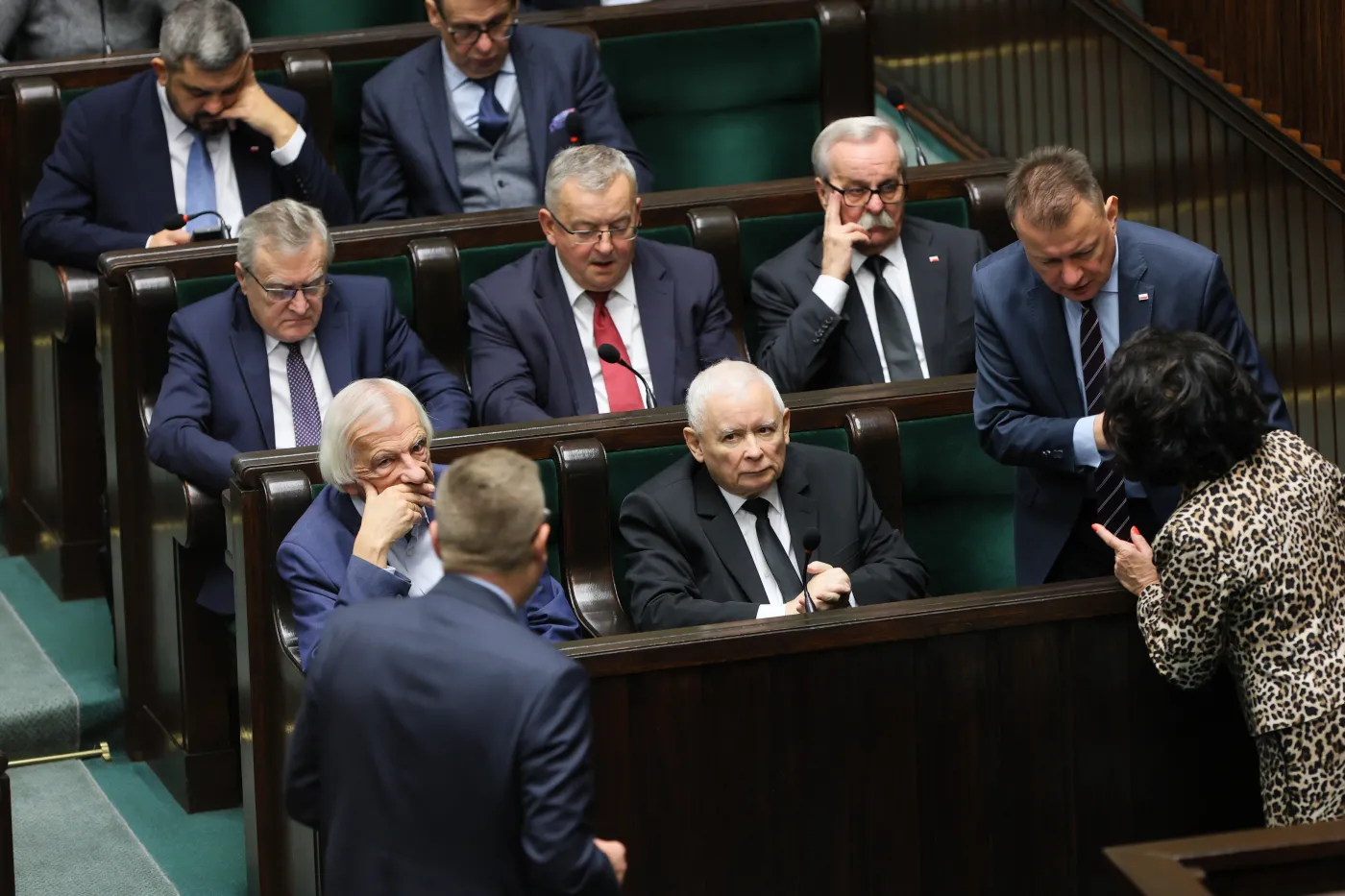 Jarosław Kaczyński, Mariusz Błaszczak, Ryszard Terlecki, Leonard Krasulski, 