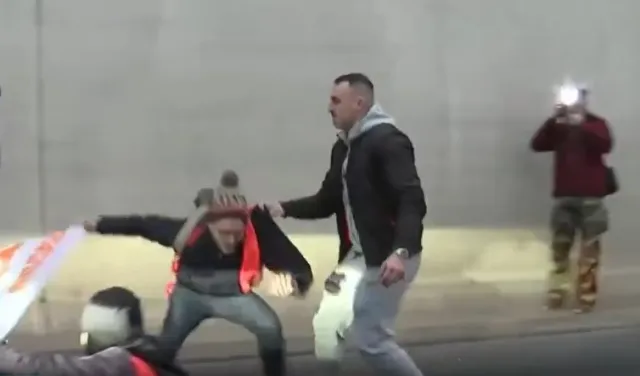 Piłkarz Legii Warszawa usuwał z ulicy aktywistów "Ostatniego Pokolenia"