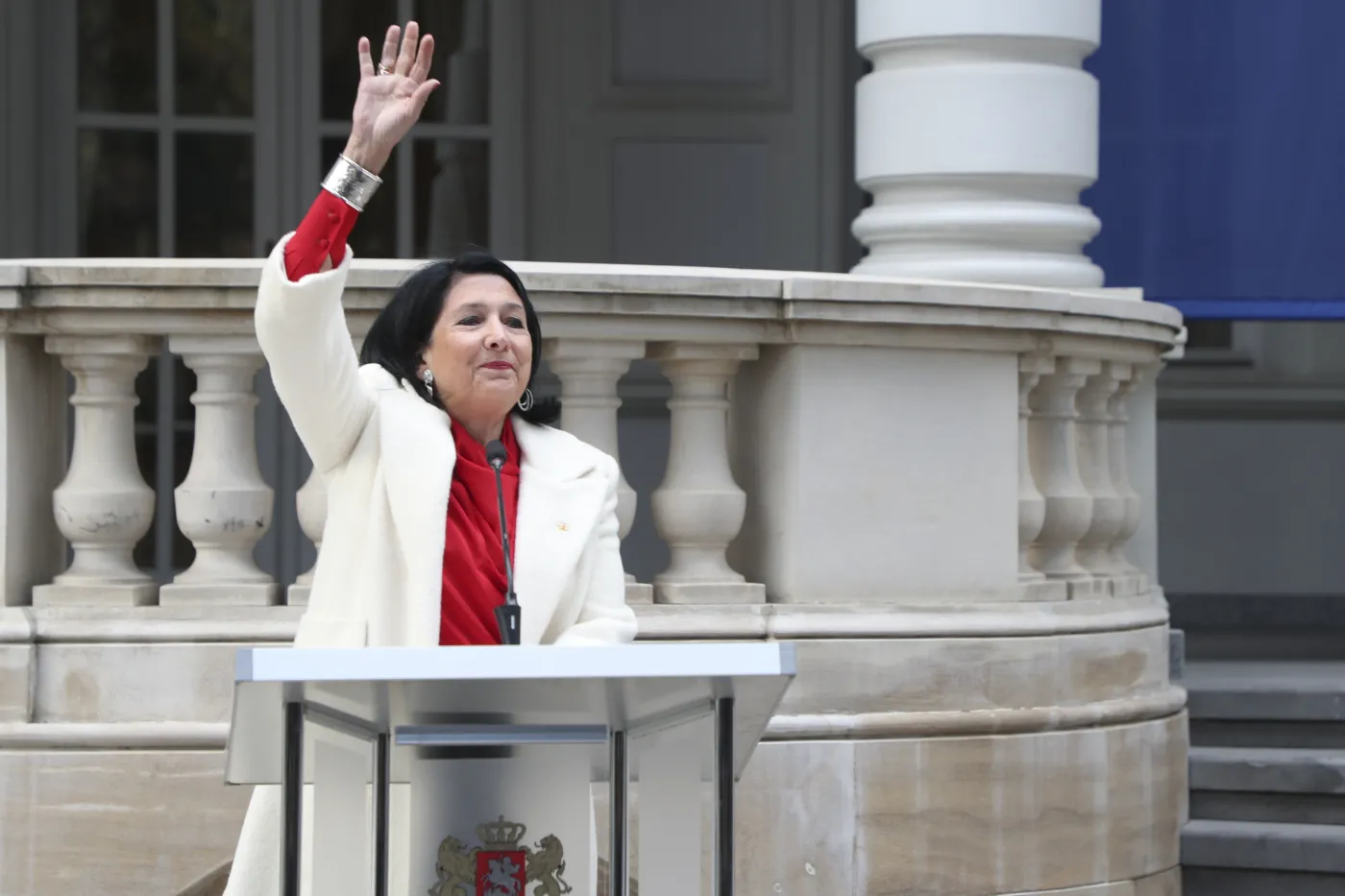 "Miłość do kraju da nam zwycięstwo". Prezydentka Gruzji żegna się z urzędem