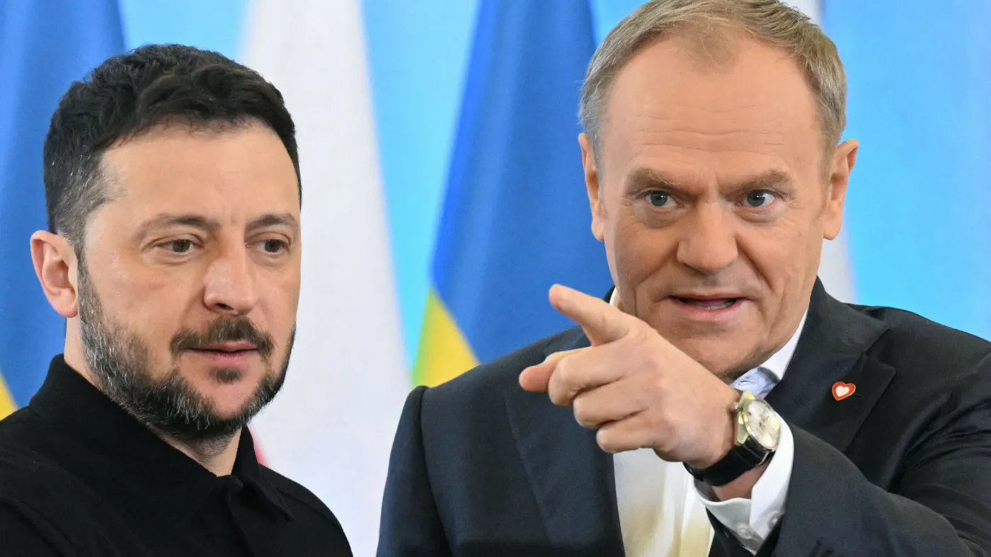 Wołodymyr Zełenski i Donald Tusk