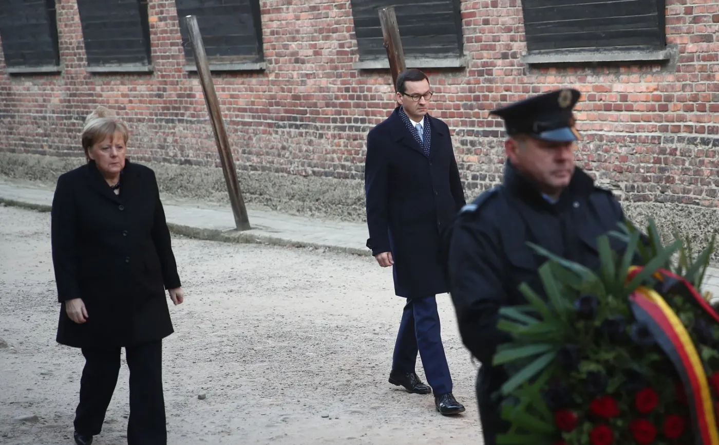 Angela Merkel i Mateusz Morawiecki w Auschwitz