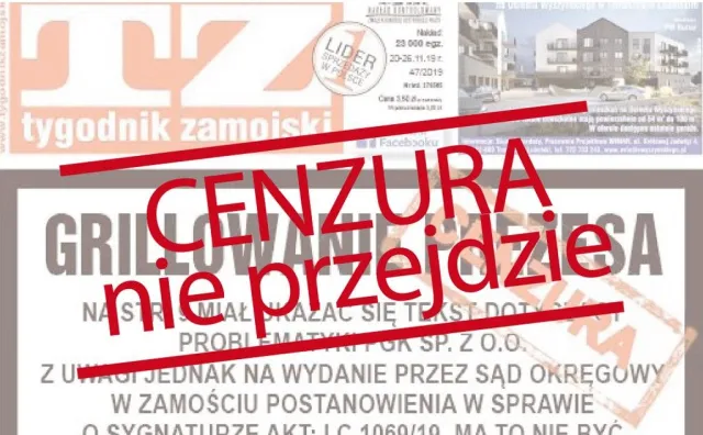 "CENZURA NIE PRZEJDZIE!". Akcja solidarnościowa wydawców mediów lokalnych