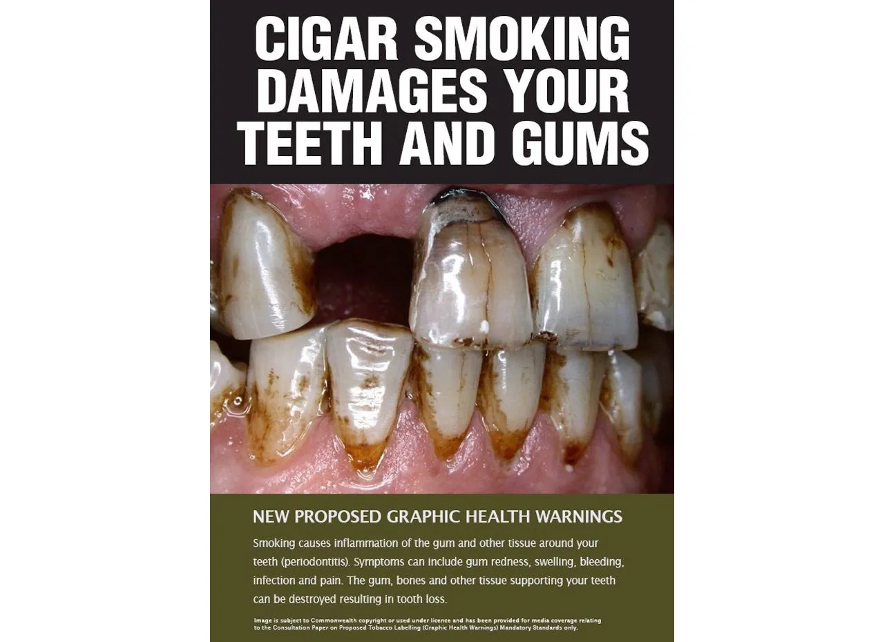 Plakietka ostrzegająca przed chorobami zębów i dziąseł