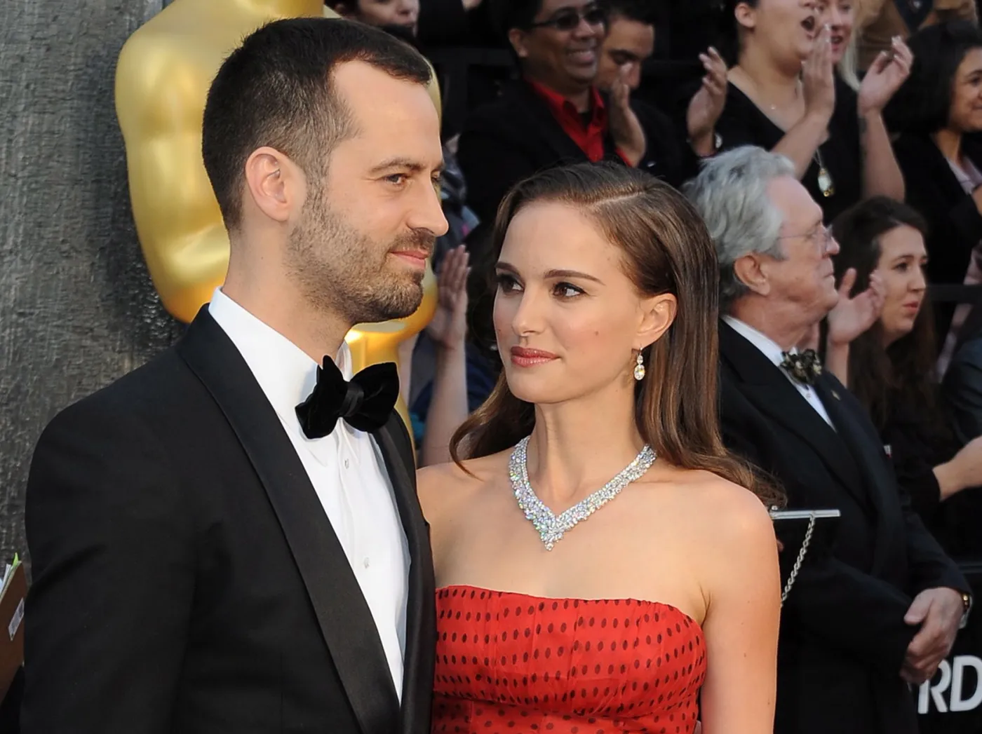 Natalie Portman i Benjamin Millepied na gali Oscarów