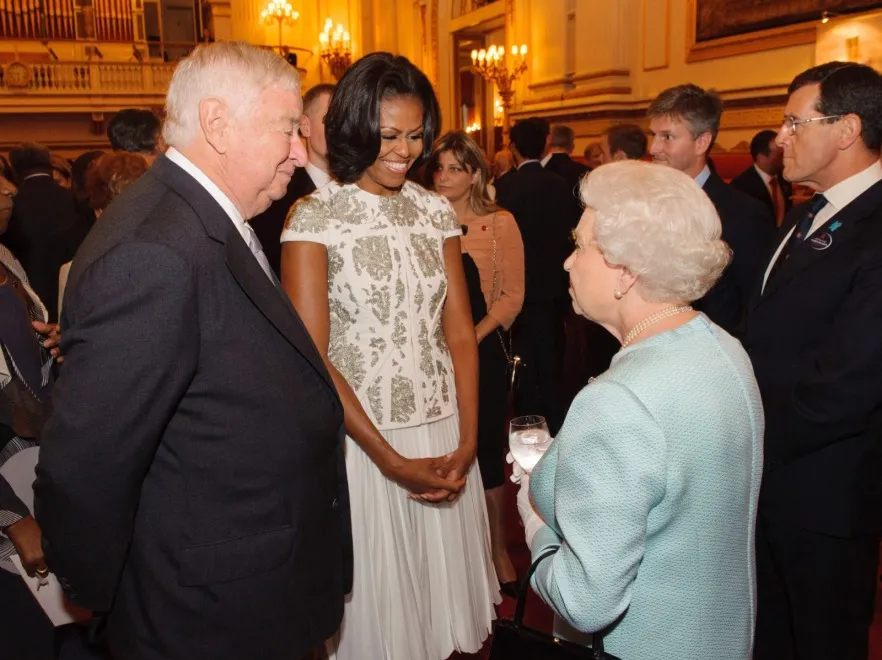 Michelle Obama na spotkaniu z królową Elżbietą II