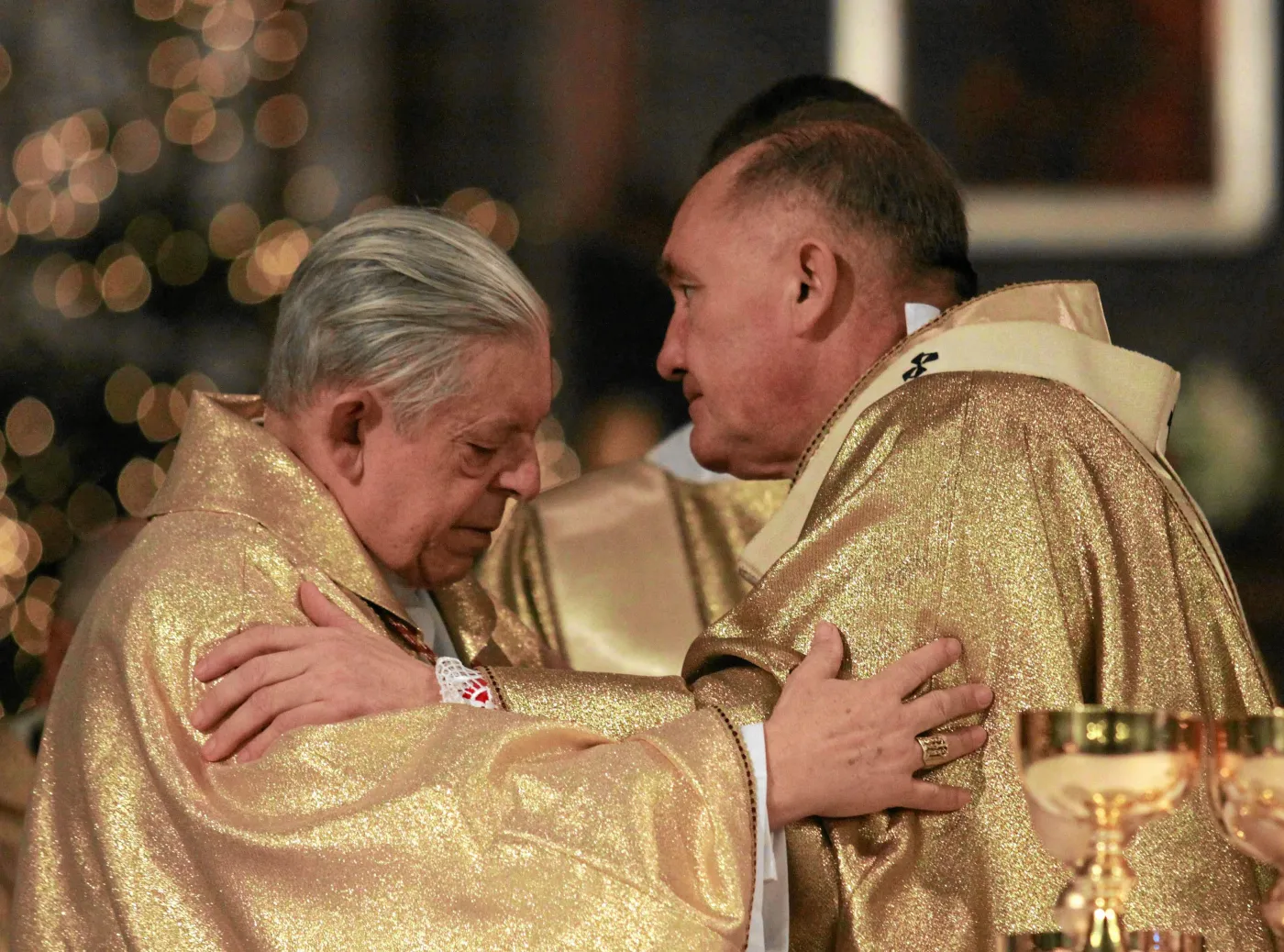 Prymas senior Józef Glemp i kardynał Kazimierz Nycz