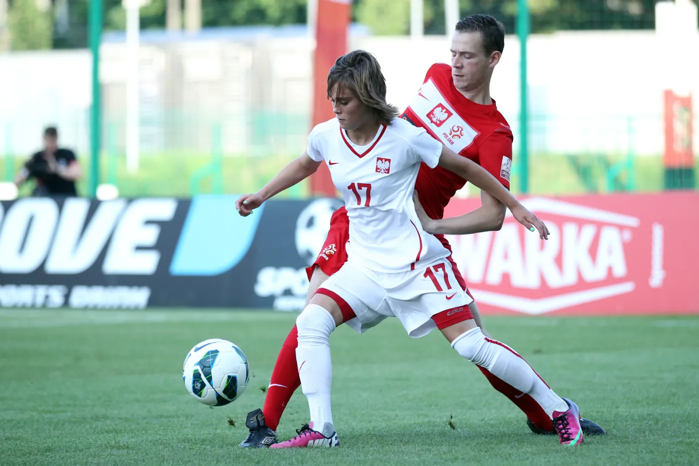 Ewa Pajor podczas meczu reprezentacji Polski z reprezentacją dziennikarzy