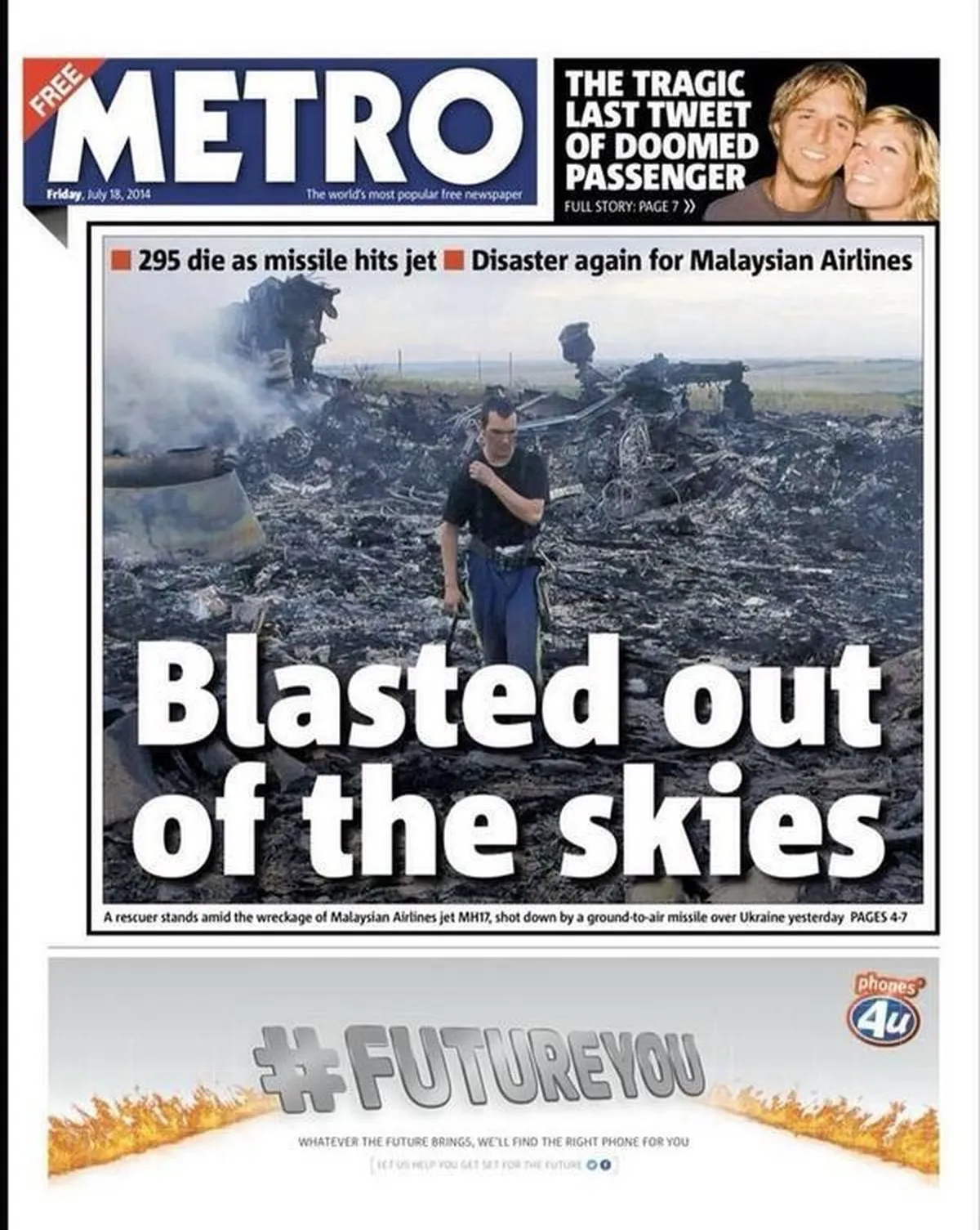 katastrofa samolot MH17 MH-17 okładka gazety Ukraina