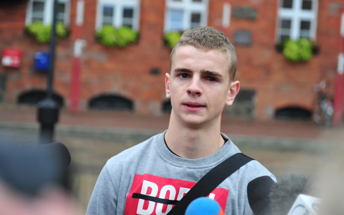 Grzegorz Mielczarek podczas spotkania z dziennikarzami