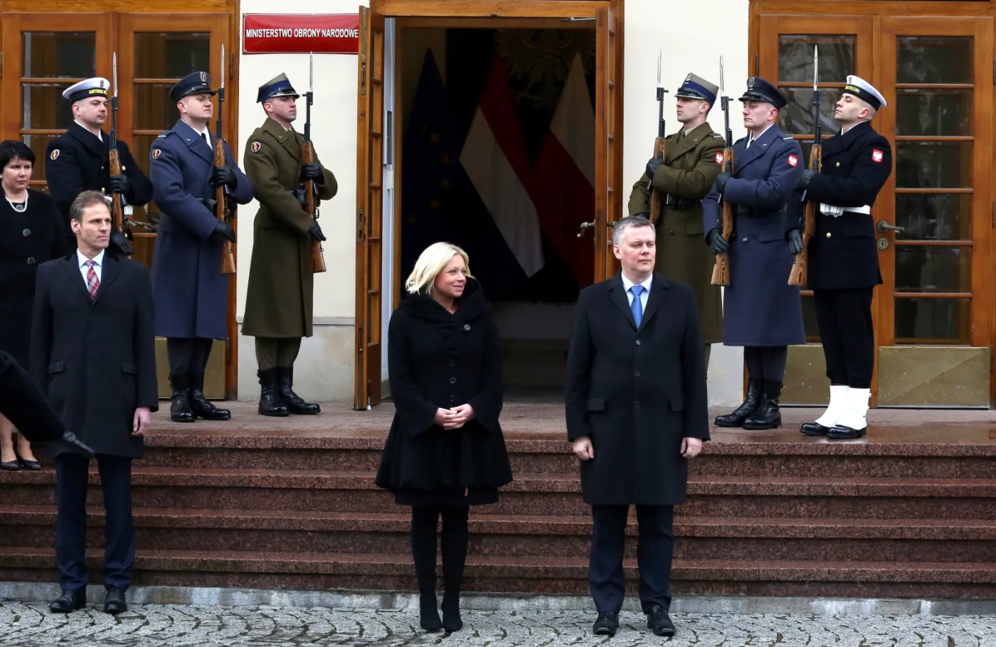 Minister obrony Królestwa Niderlandów Jeanine Hennis-Plasschaert oraz wicepremier, minister obrony narodowej Tomasz Siemoniak 