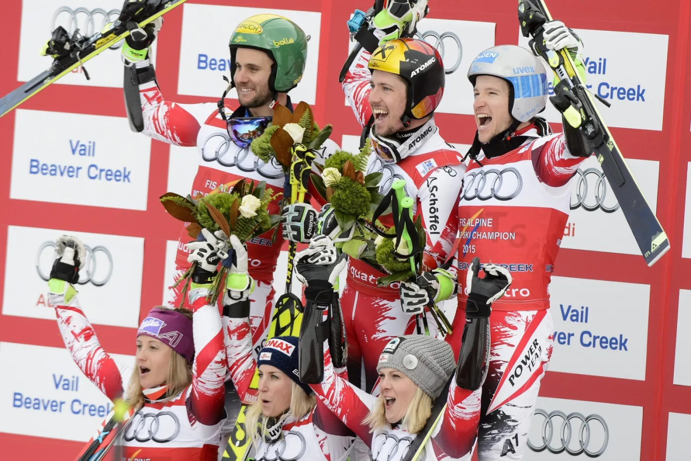 Drużyna Austrii, zwycięzcy mistrzostw świata w Beaver Creek