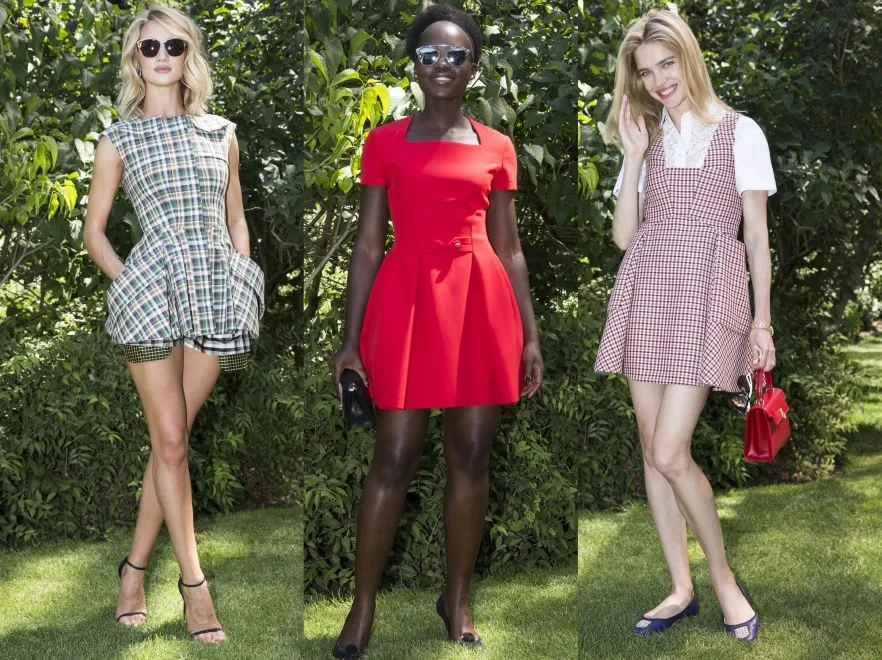 Światowe trendsetterki na pokazie jesiennej kolekcji Dior Haute Couture