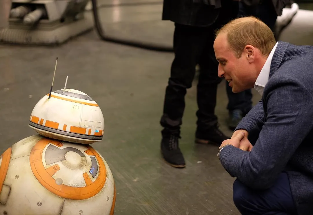 William i Harry na planie "Gwiezdnych wojen"