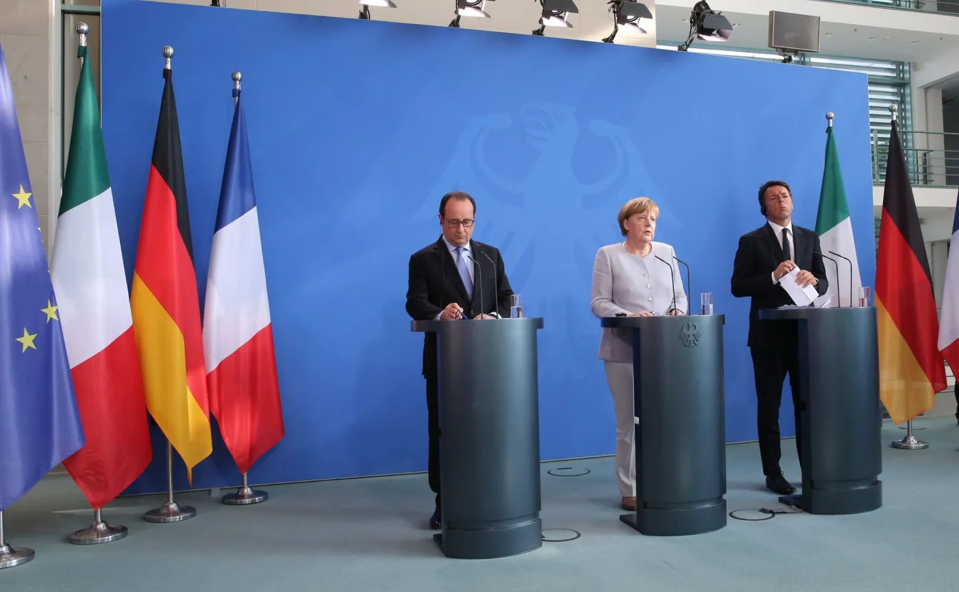 Angela Merkel, Matteo Renzi i Francois Hollande