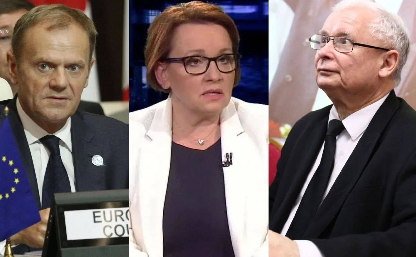 Donald Tusk, Anna Zalewska i Jarosław Kaczyński