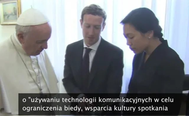 Franciszek udzielił audiencji twórcy Facebooka. Rozmawiali o pomocy biednym