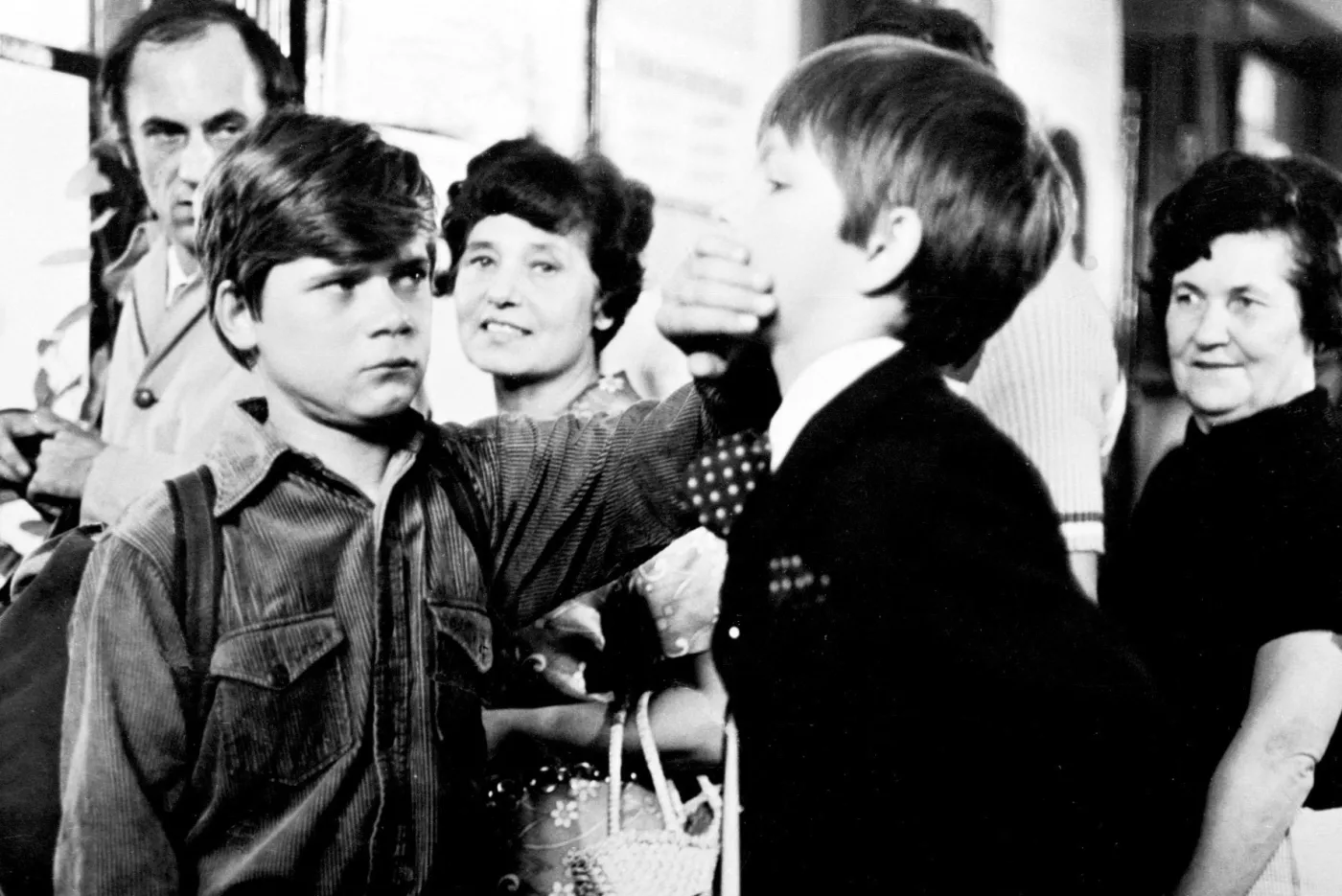 Henryk Gołębiewski i Filip Łobodziński w filmie "Podróż za jeden uśmiech"