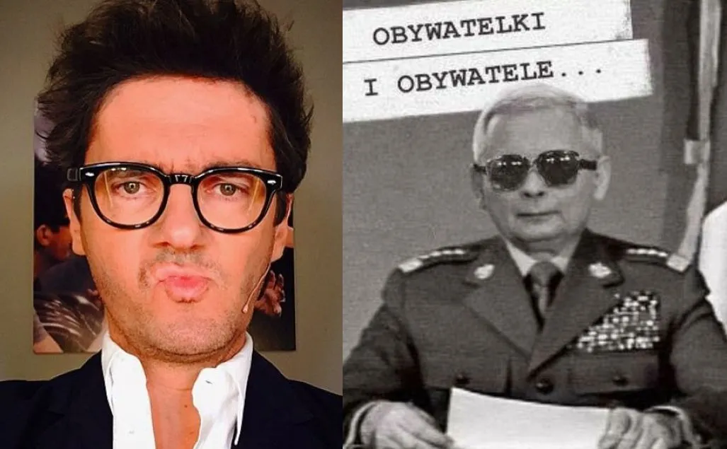 Kuba Wojewódzki i Jarosław Kaczyński jako generał Jaruzelski