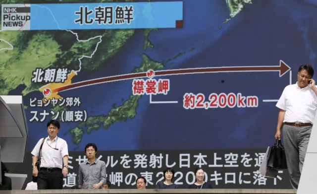 Korea Północną przeprowadziła kolejną próbę rakietową. Pocisk przeleciał nad północną Japonia