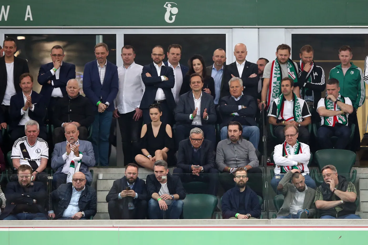 Loża VIP na stadionie Legii podczas meczu z Lechem