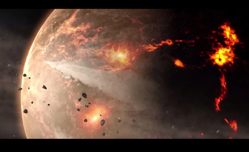 Fragment filmu opublikowanego przez NASA