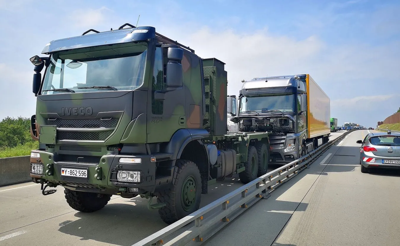 wypadek policja niemiecka zatrzymała rozpędzoną ciężarówkę