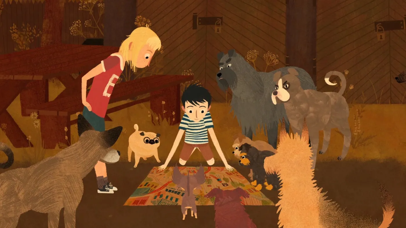 Kadr z filmu "Jaku Mimmi i gadające psy"