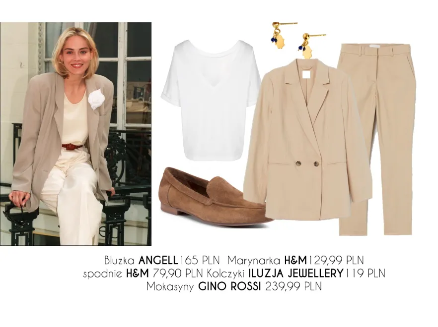 Prostota i nonszalancja: niezmiennie inspirujące STYLIZACJE ikony lat 90. Sharon Stone