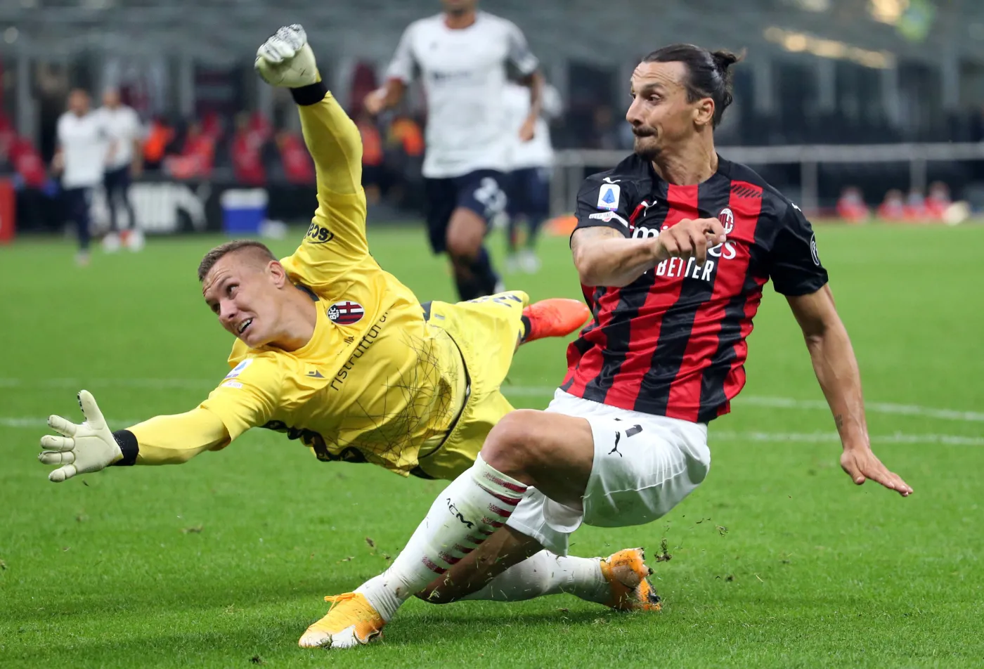 Zlatan Ibrahimovic i Łukasz Skorupski