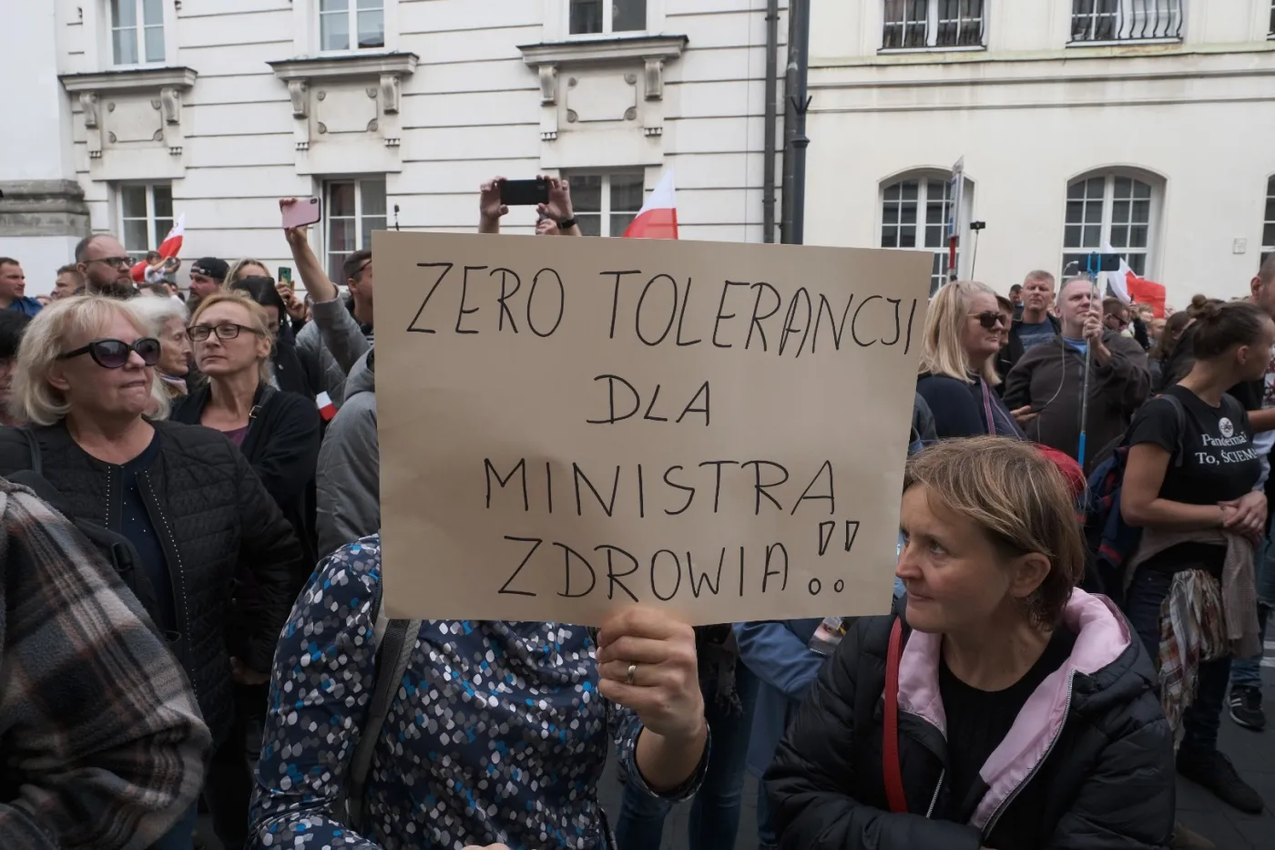 Demonstracja przeciwników obostrzeń