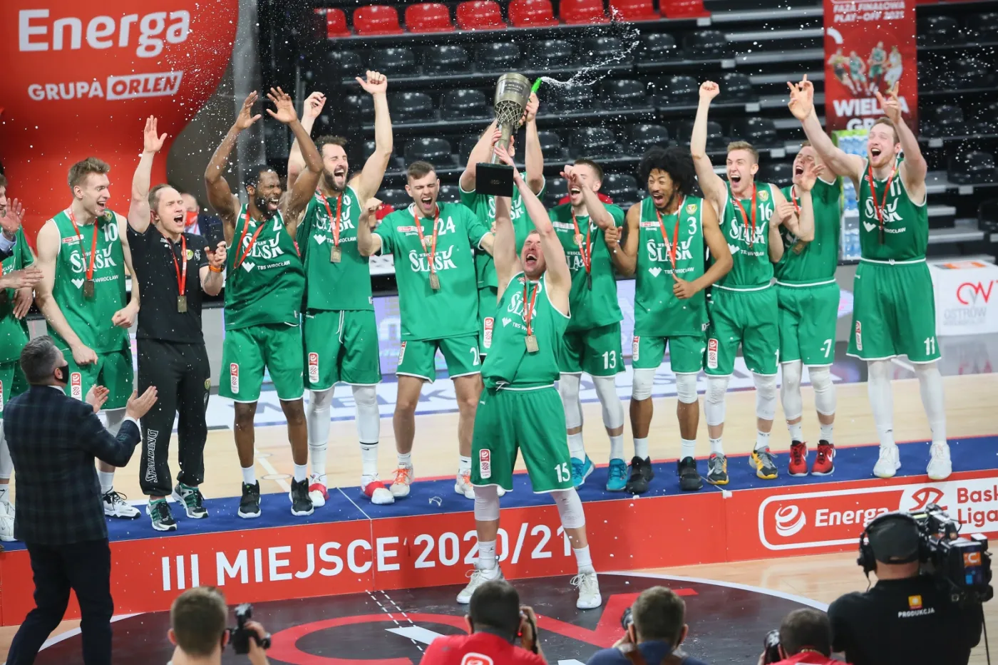 Horror w "bańce". Śląsk na podium koszykarskiej ekstraklasy