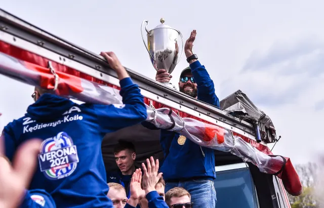 Siatkarze Grupy Azoty świętowali w Kędzierzynie-Koźlu wygranie Ligi Mistrzów