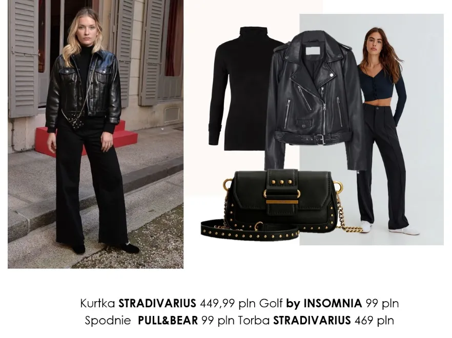 Rockowy pazur, dużo czerni i zabawa "french chic": świetne STYLIZACJE Camille Razat