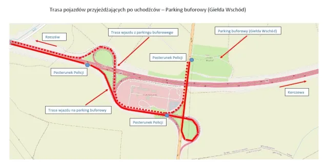 Na autostradzie A4 powstał korytarz humanitarny dla uchodźców z Ukrainy
