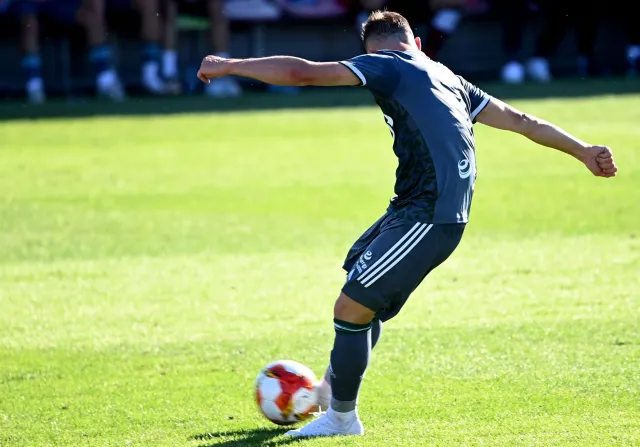 Liga Konferencji: Lechia Gdańsk pokonała Akademiję Pandev i awansowała do kolejnej rundy