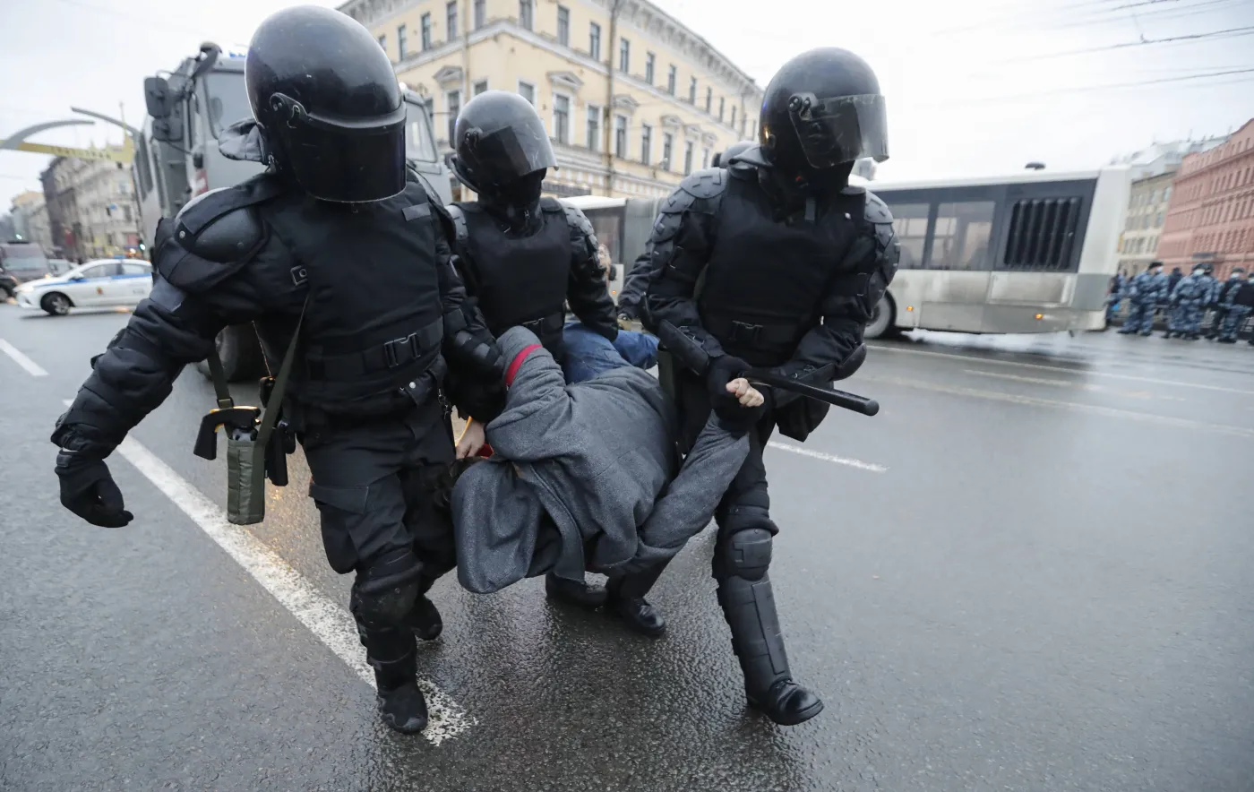 Zatrzymania podczas protestów w Rosji
