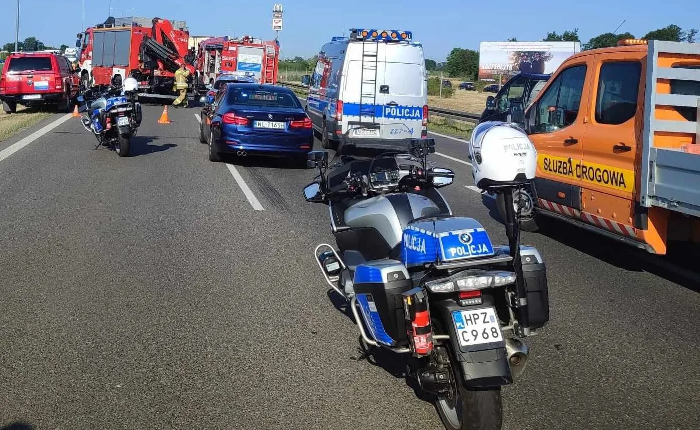 Autostrada A2 zamknięta przez policję