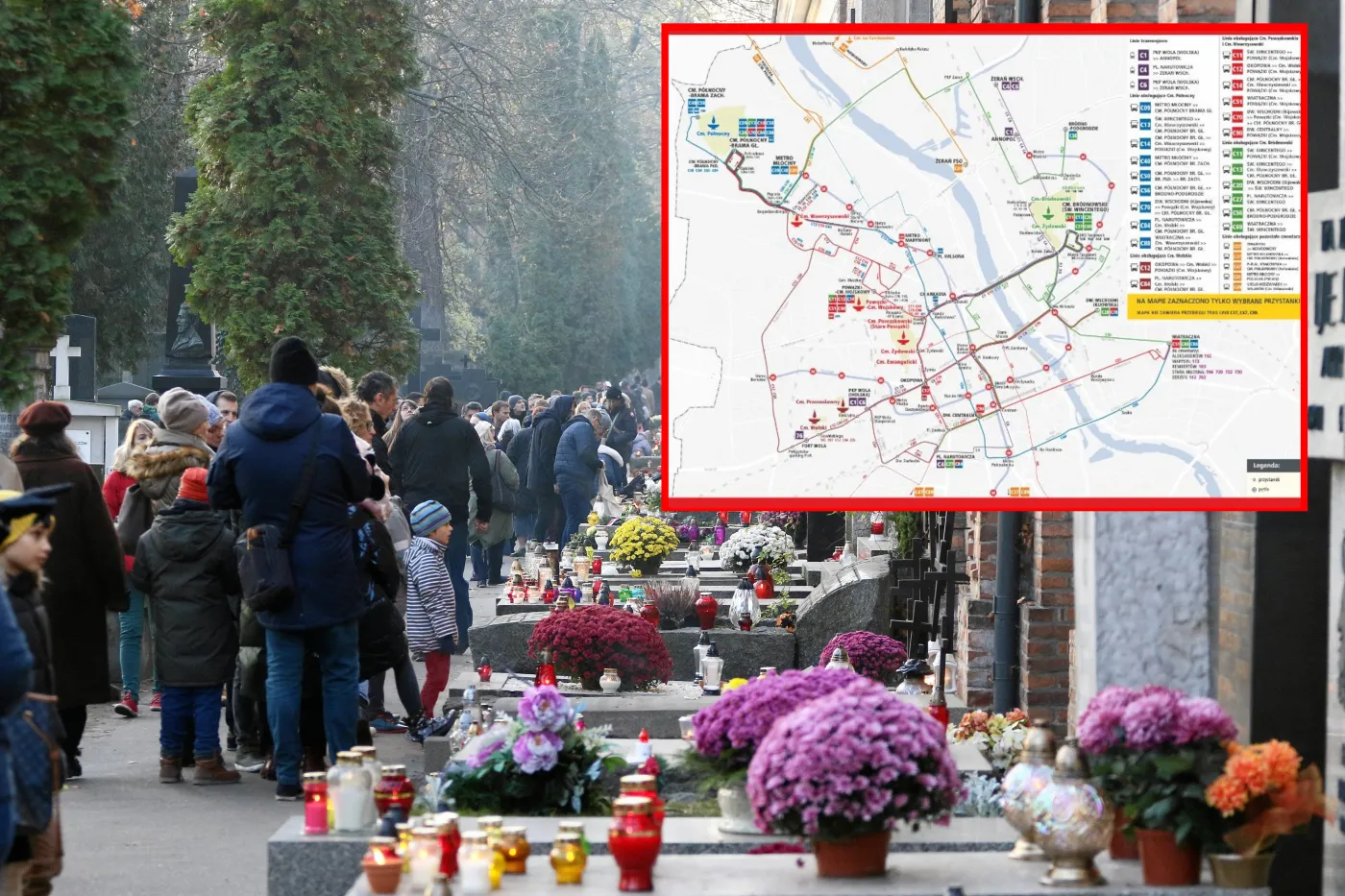 Dzien Wszystkich Swietych na Powazkach