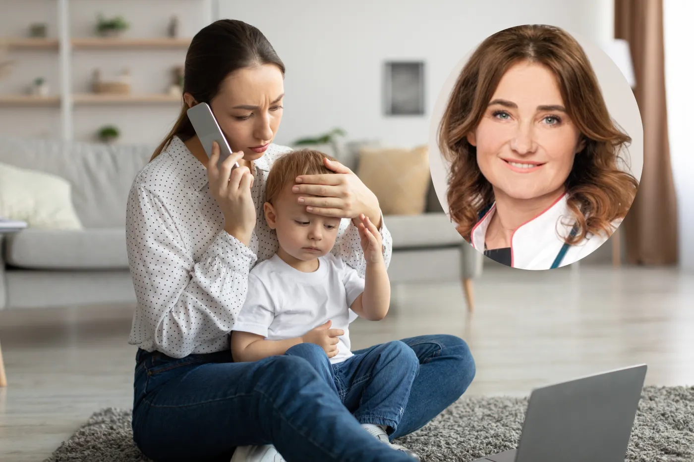 Lekarz pediatra, chore dziecko