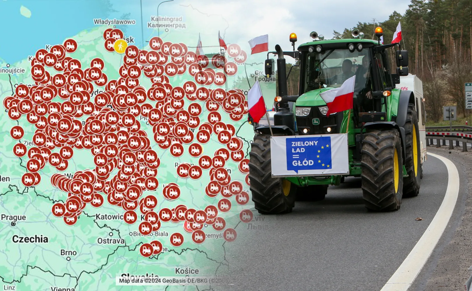 Protest rolników 20 marca. Oto 580 blokad. Nowa MAPA, objazdy i ...