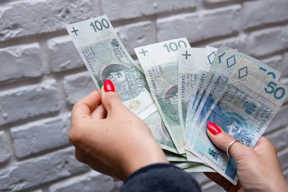 pieniądze, pensja, wynagrodzenie, złoty