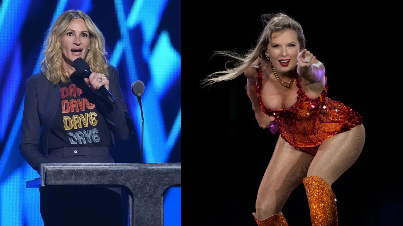 Za Kamalą Harris publicznie opowiedziały się m.in. Julia Roberts i Taylor Swift 
