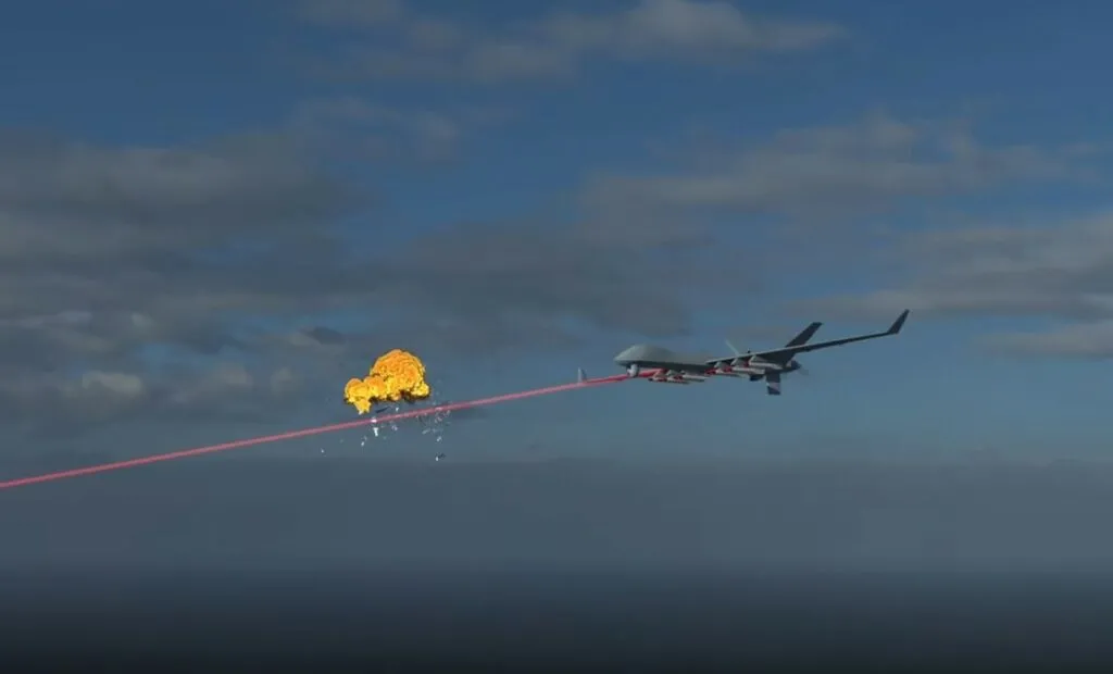 Symulacja działania broni laserowej