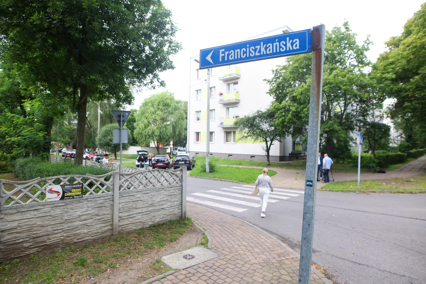 Miejsce ataku na policjantów przy ulicy Stanisława Mikołajczyka w Sosnowcu
