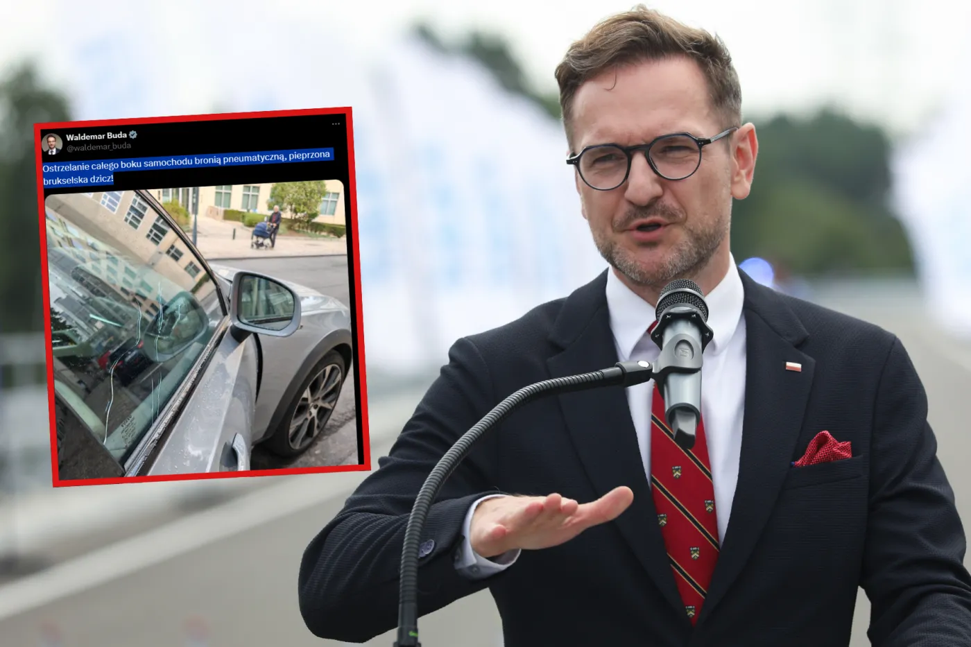 Samochód Waldemara Budy ostrzelany w Brukseli. Europoseł PiS rzuca mocne słowa