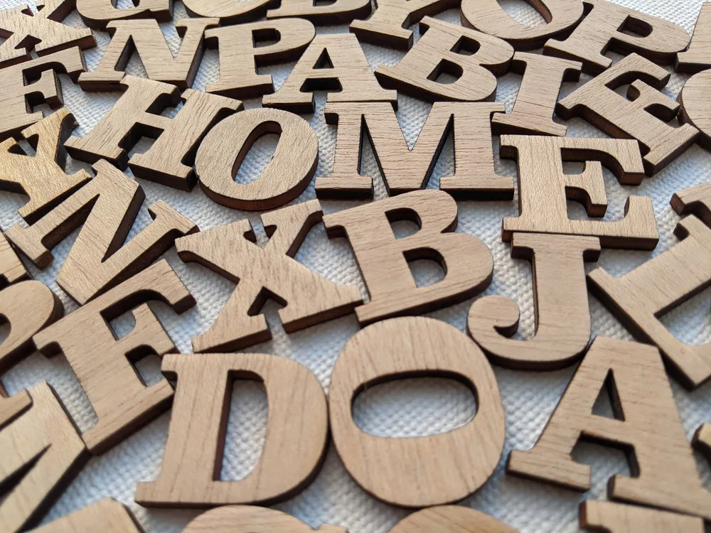 alfabet litery słowa ortografia