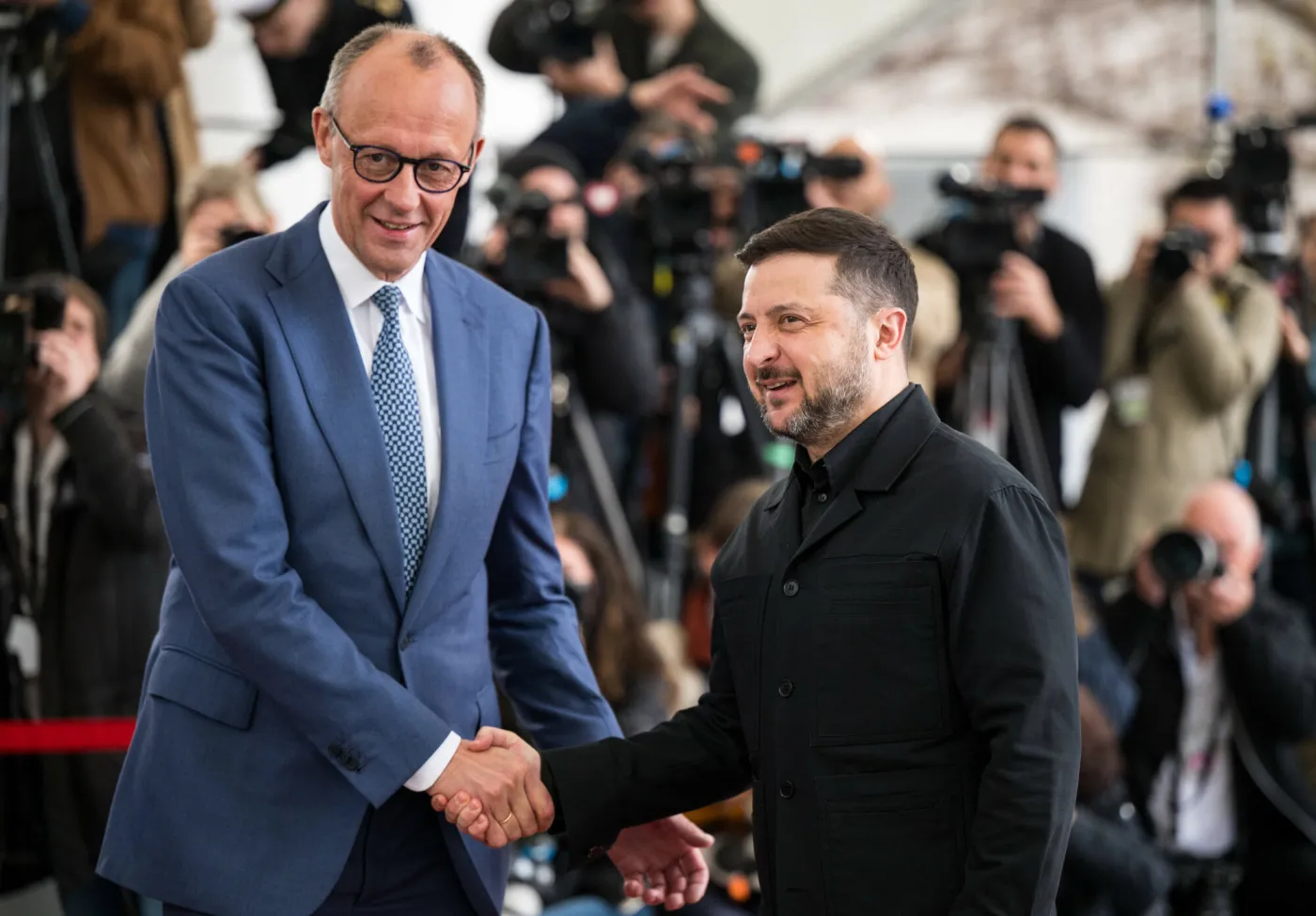 Friedrich Merz i Wołodymyr Zełenski