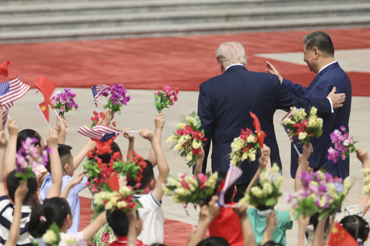 Donald Trump i Xi Jinping w Chinach
